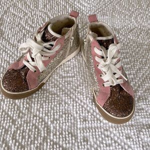 Mini Boden Girls sparkle high-tops size 30